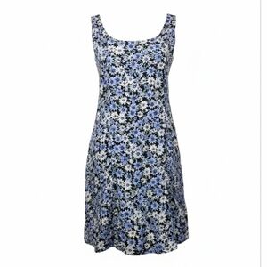 NWT American Eagle Floral Skater Dress Small Blue White Cottagecore Y2K Vibes